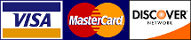 We accept Visa, MasterCard and Discover.