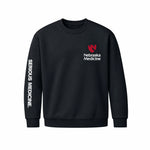 Nebraska Medicine Crewneck Sweatshirt, Brand Promise on Sleeve Black