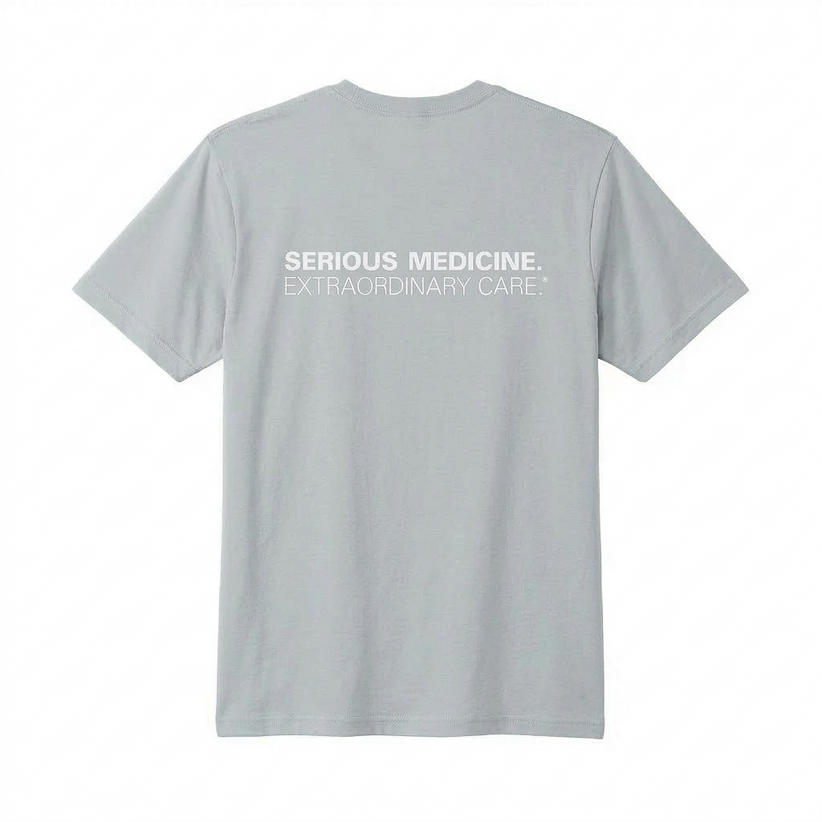 Short Sleeve T-shirts for Clinical Staff Ice Grey Back