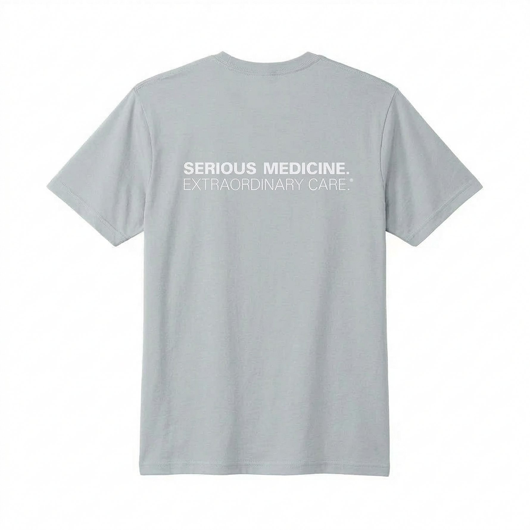 Short Sleeve T-shirts for Clinical Staff Ice Grey Back