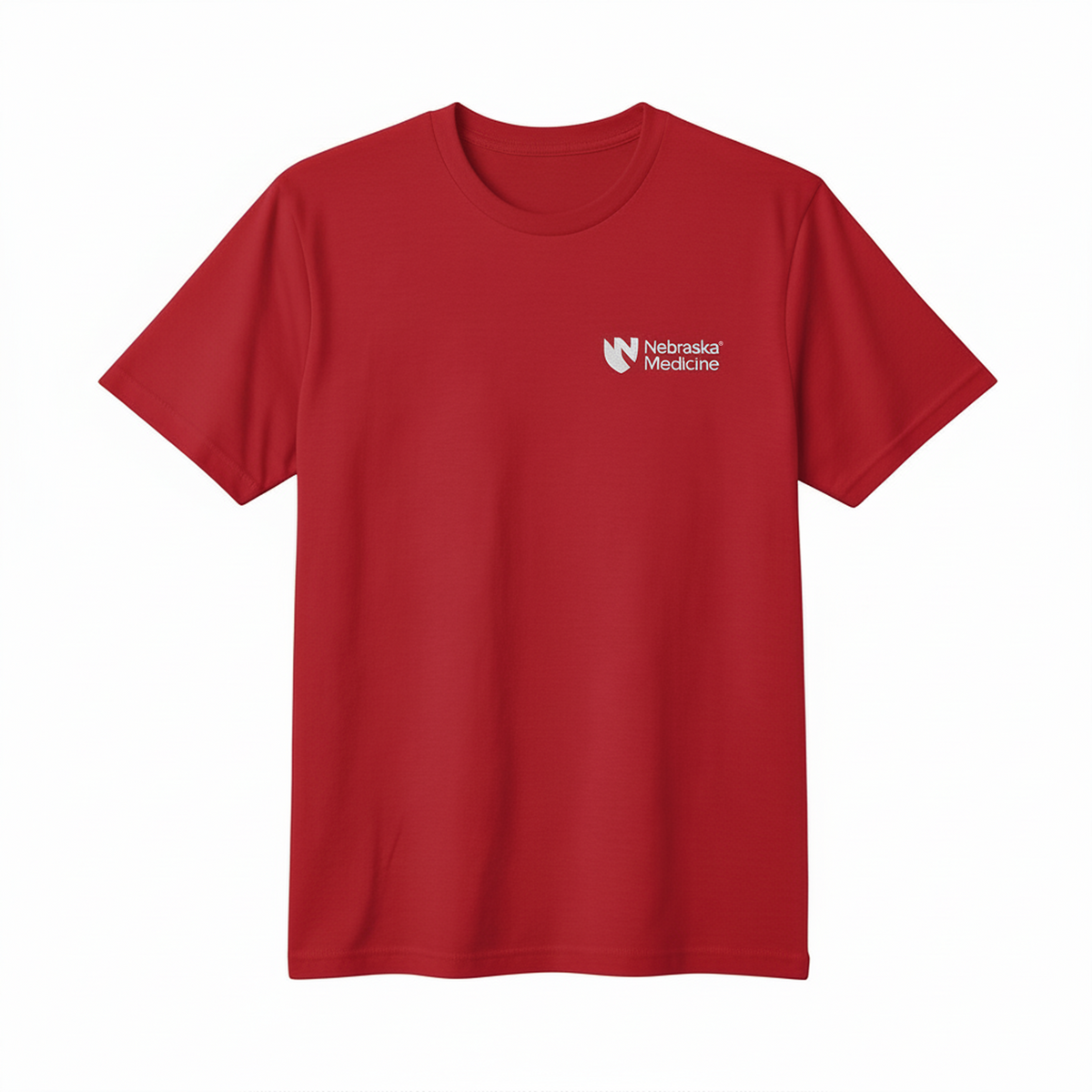 Short Sleeve T-shirts for Clinical Staff Red Front
