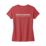 Ladies' Short Sleeve T-shirt for Clinical Staff Red Frost Back