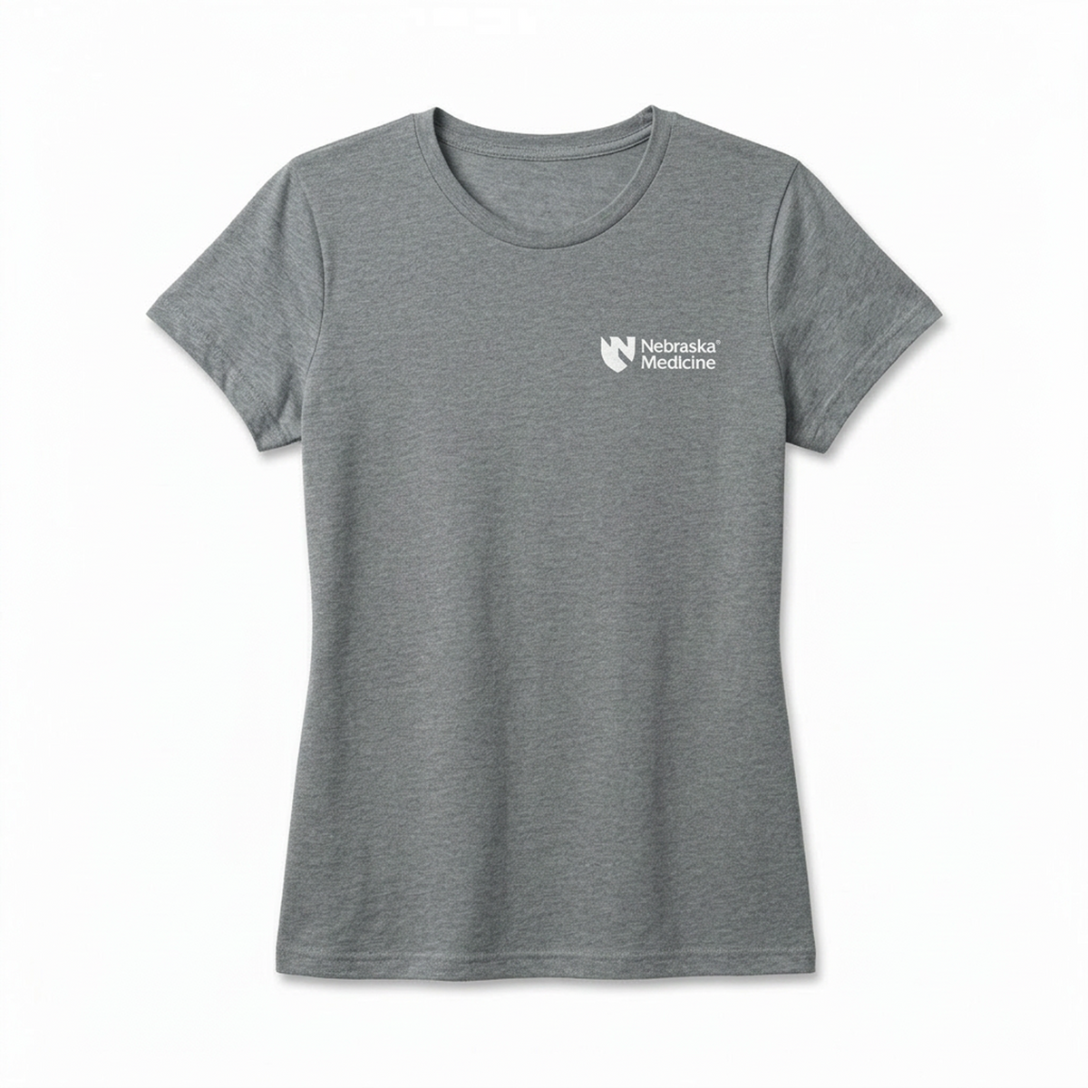Ladies' Short Sleeve T-shirt for Clinical Staff Steel Grey Front