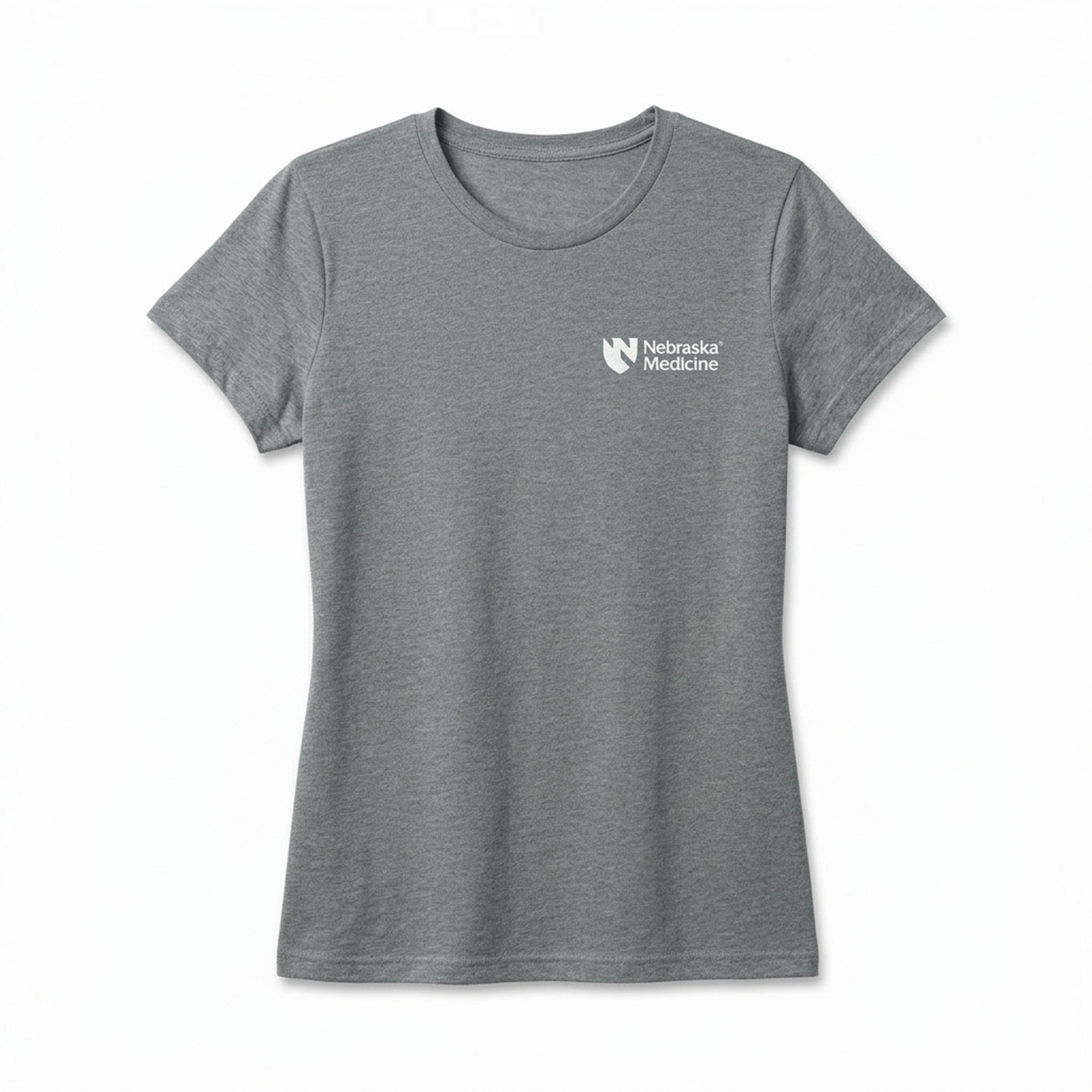 Ladies' Short Sleeve T-shirt for Clinical Staff Steel Grey Front
