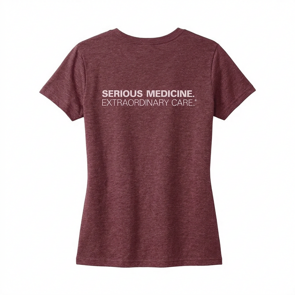 Ladies' Short Sleeve T-shirt for Clinical Staff Wine Back