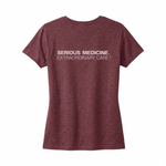 Ladies' Short Sleeve T-shirt for Clinical Staff Wine Back