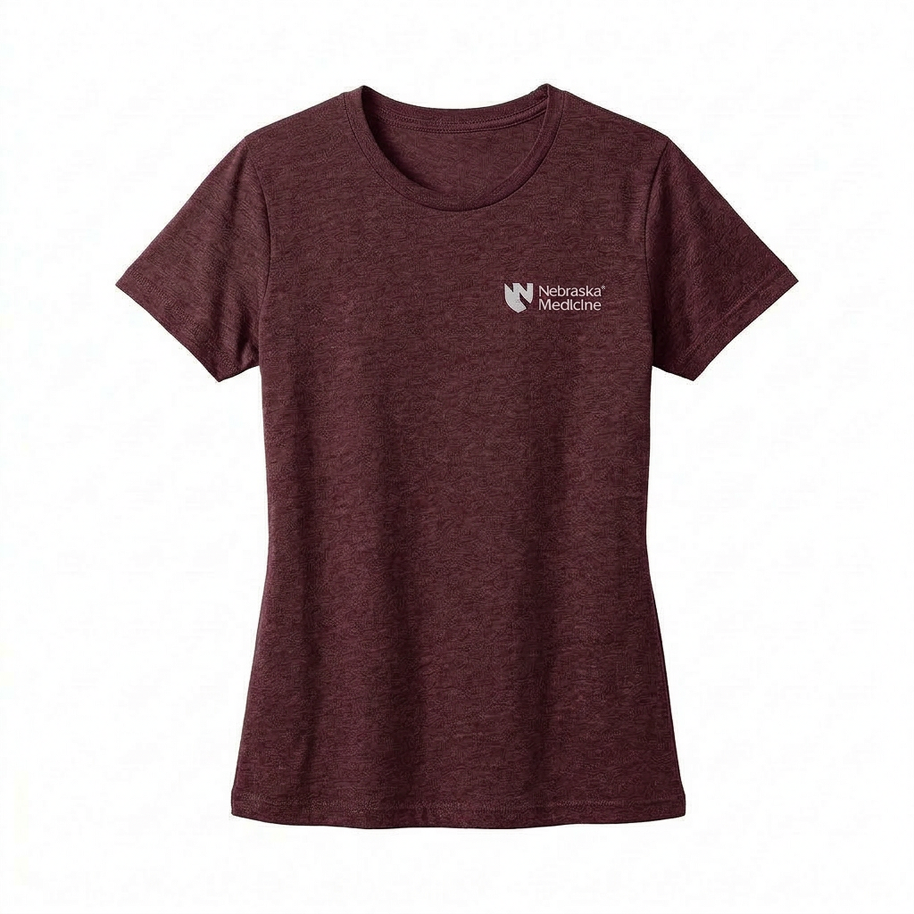Ladies' Short Sleeve T-shirt for Clinical Staff Wine Front