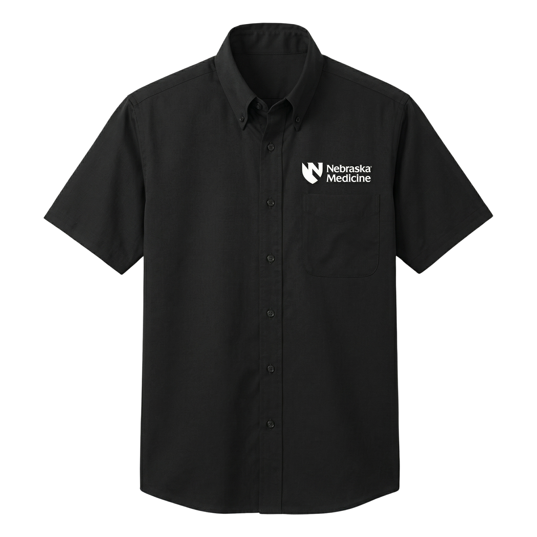 Men's Short Sleeve Dress Shirt Black