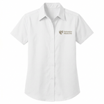 Ladies Short Sleeve Dress Shirt White