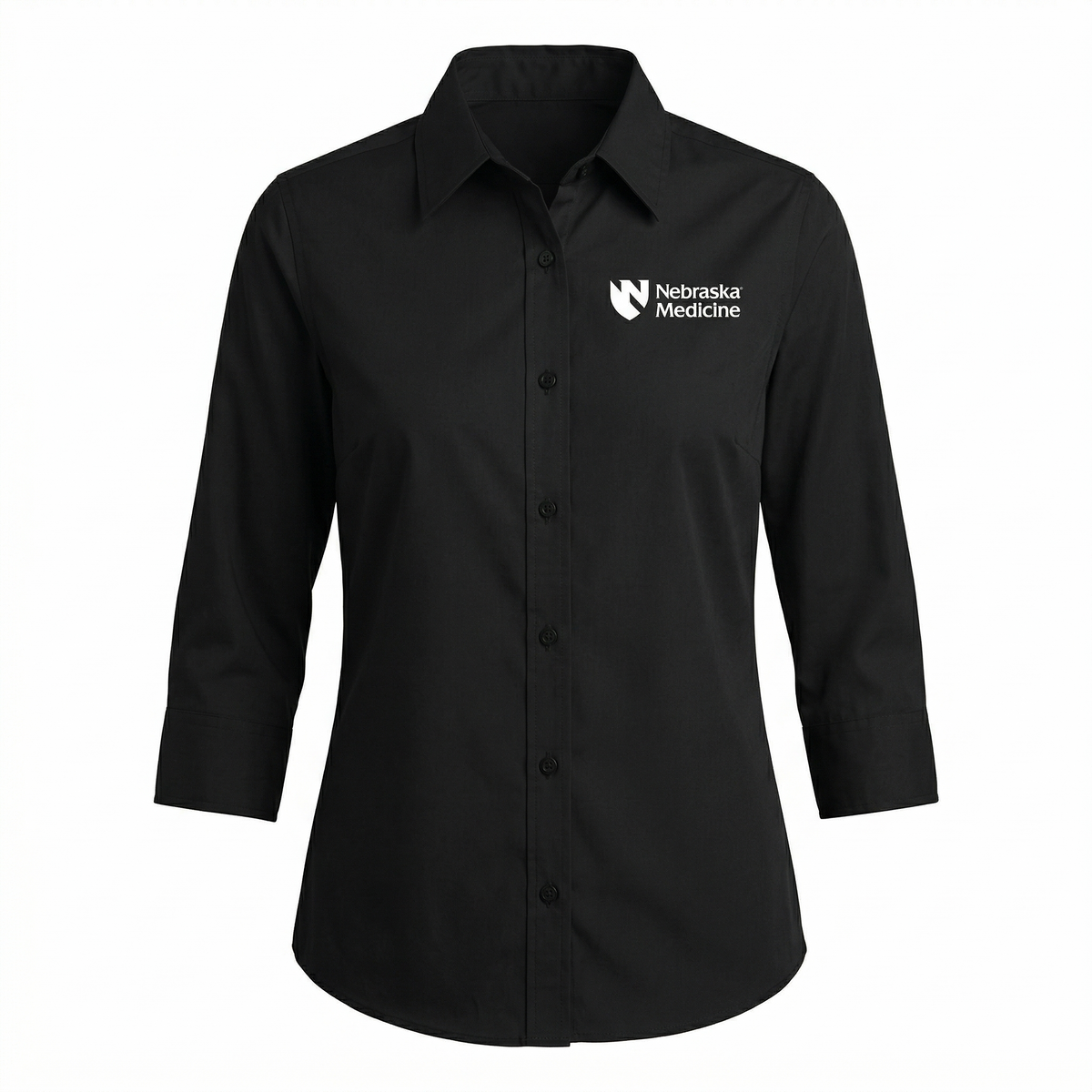 Ladies 3/4 Sleeve Dress Shirt