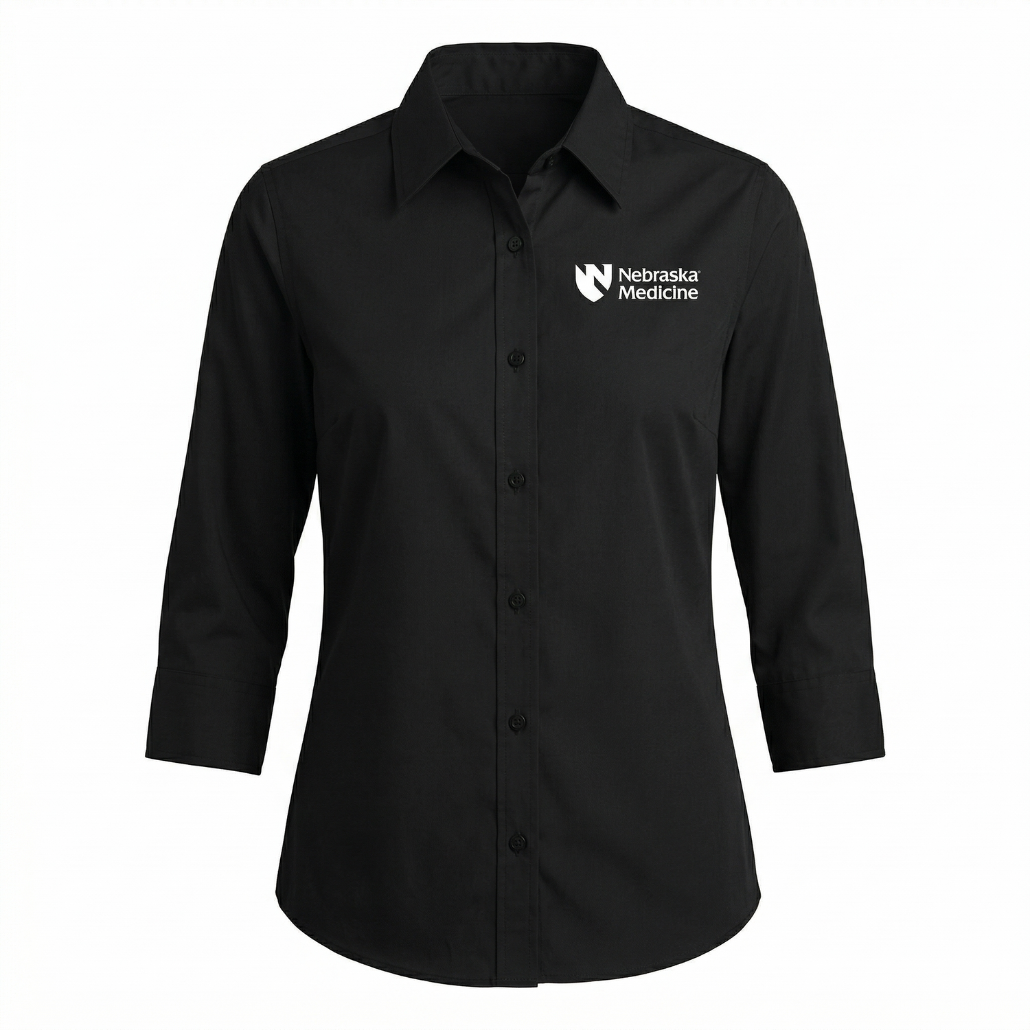 Ladies 3/4 Sleeve Dress Shirt