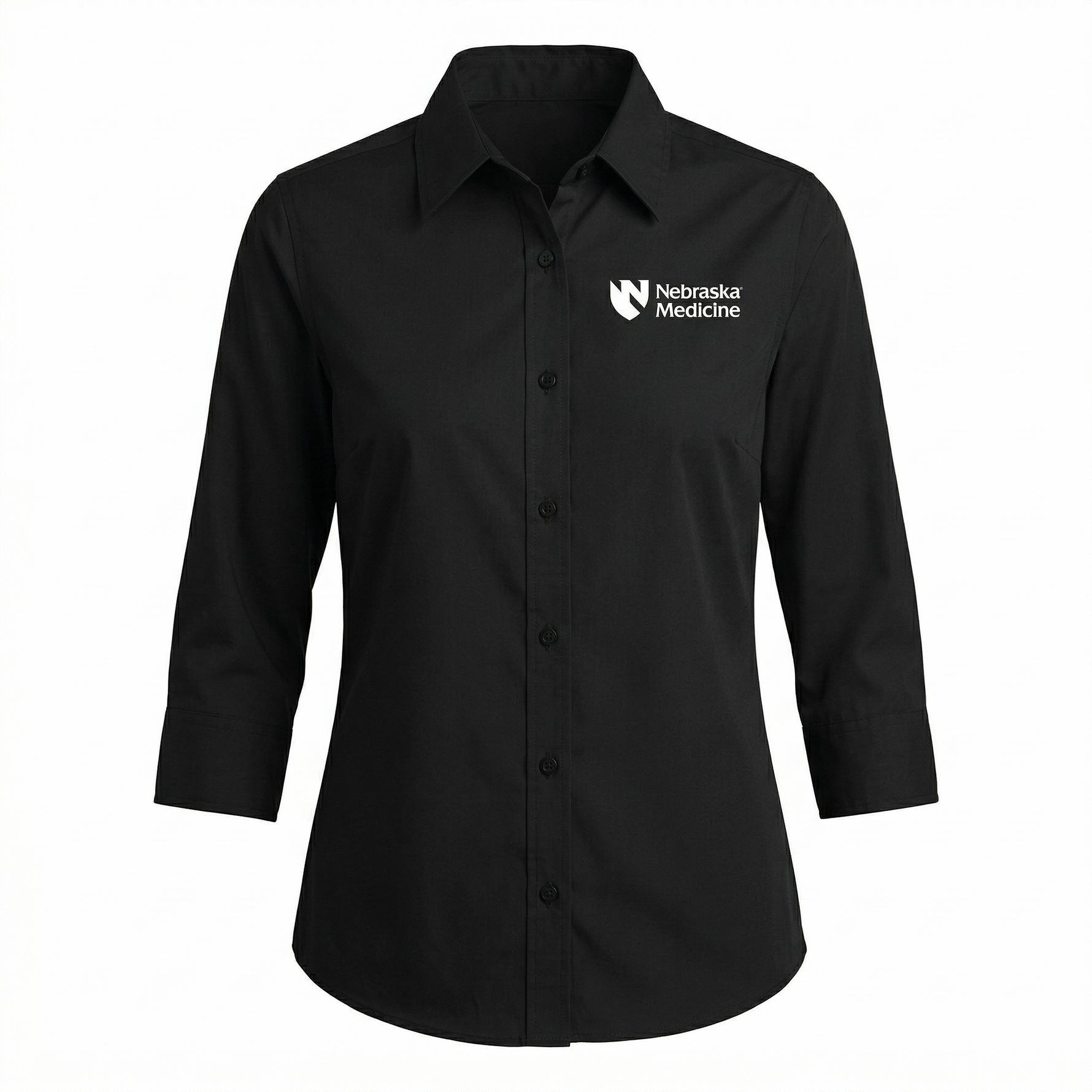 Ladies 3/4 Sleeve Dress Shirt