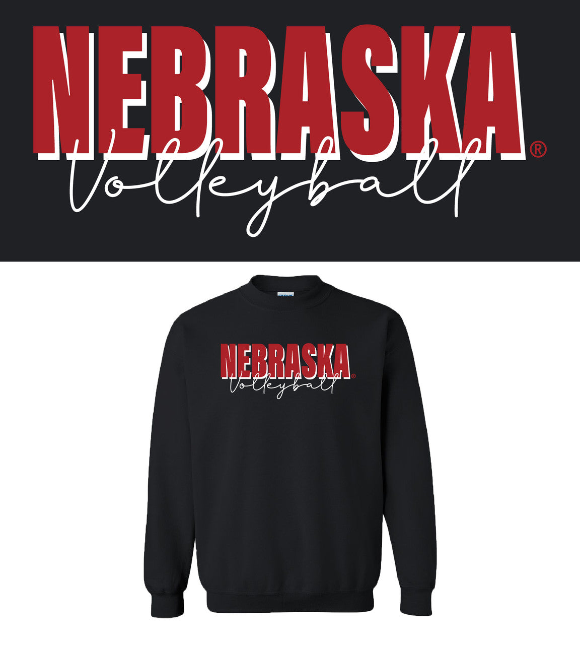 Huskers Volleyball Crewneck 2026