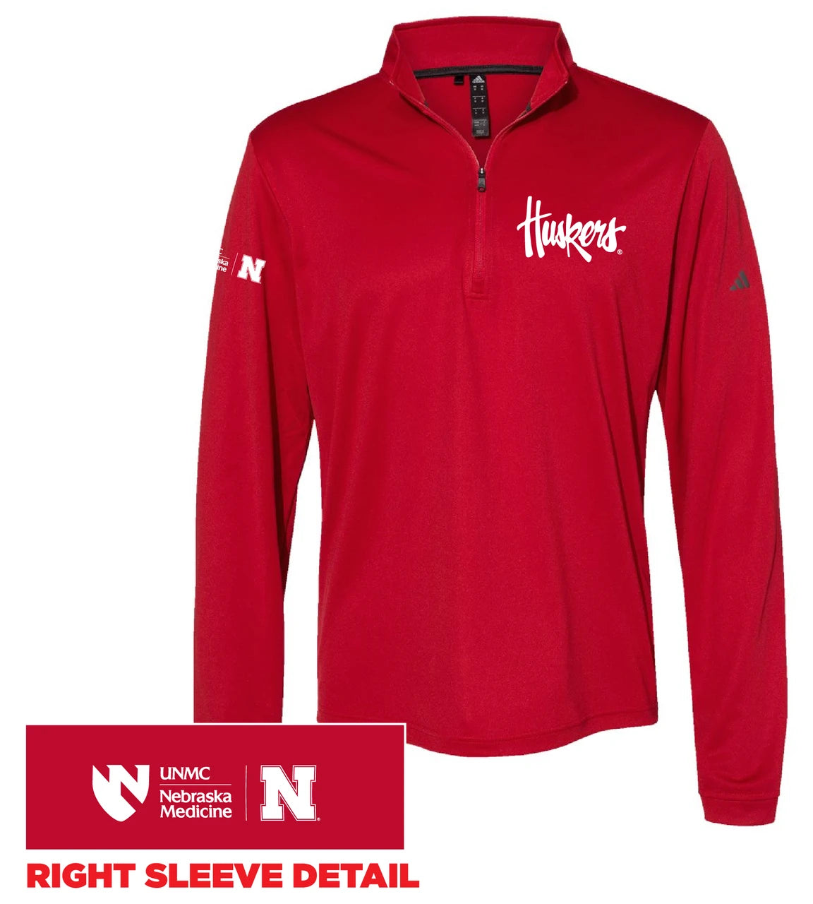Huskers Adidas Quarter Zip Pullover