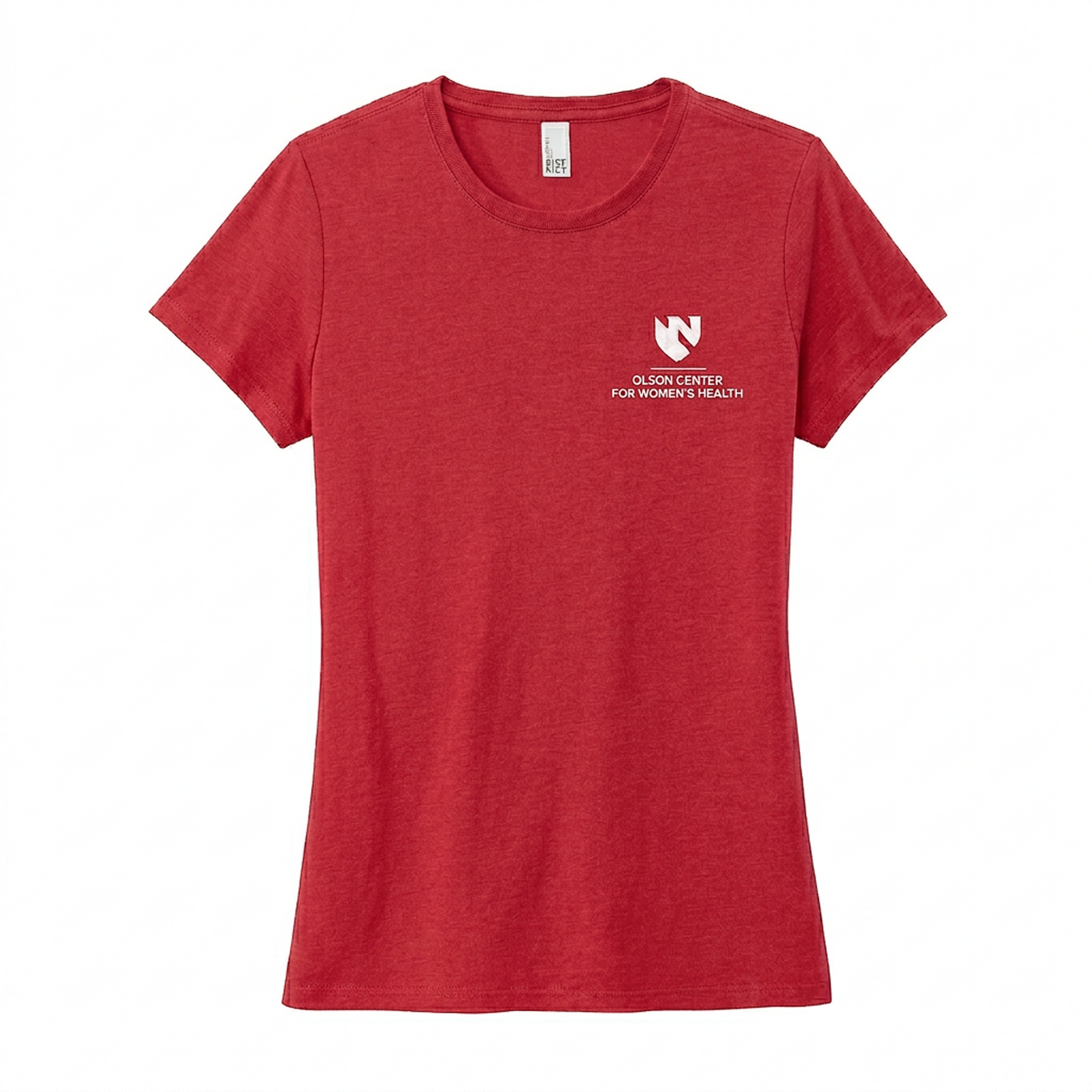 Olson Center Ladies Short Sleeve T-shirts Red Front